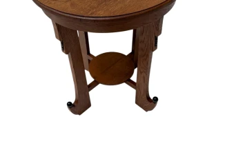 Art Deco Amsterdamse School Oak Side Table, 1920s